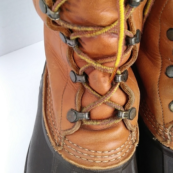 L.L. Bean Gore-Tex Thinsulate Maine Hunting Shoe 10 Leather Boot Brown - Picture 10 of 16